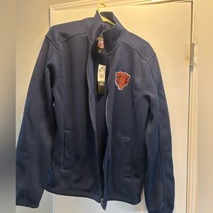 Brand new NFL chicago bears full zip fleece sweater. Never been worn with tags